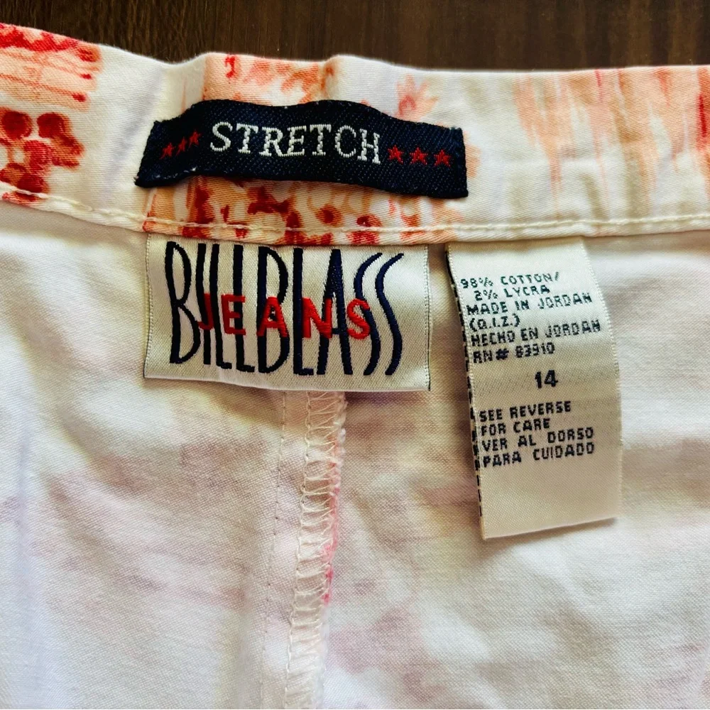 Vintage Bill Blass Sz 14 Chinoserie Patterned High Waist Cropped Pants - Picture 8 of 10